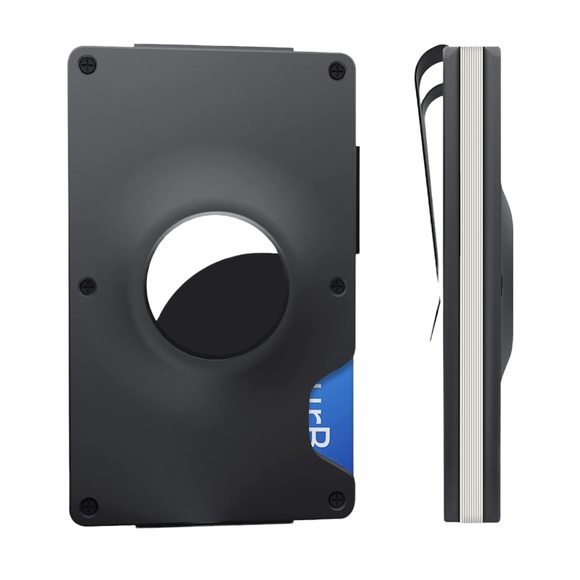 Other - NEW! Minimalist Wallet AirTag Slim Card Holder RFID Blocking Metal Money Clip